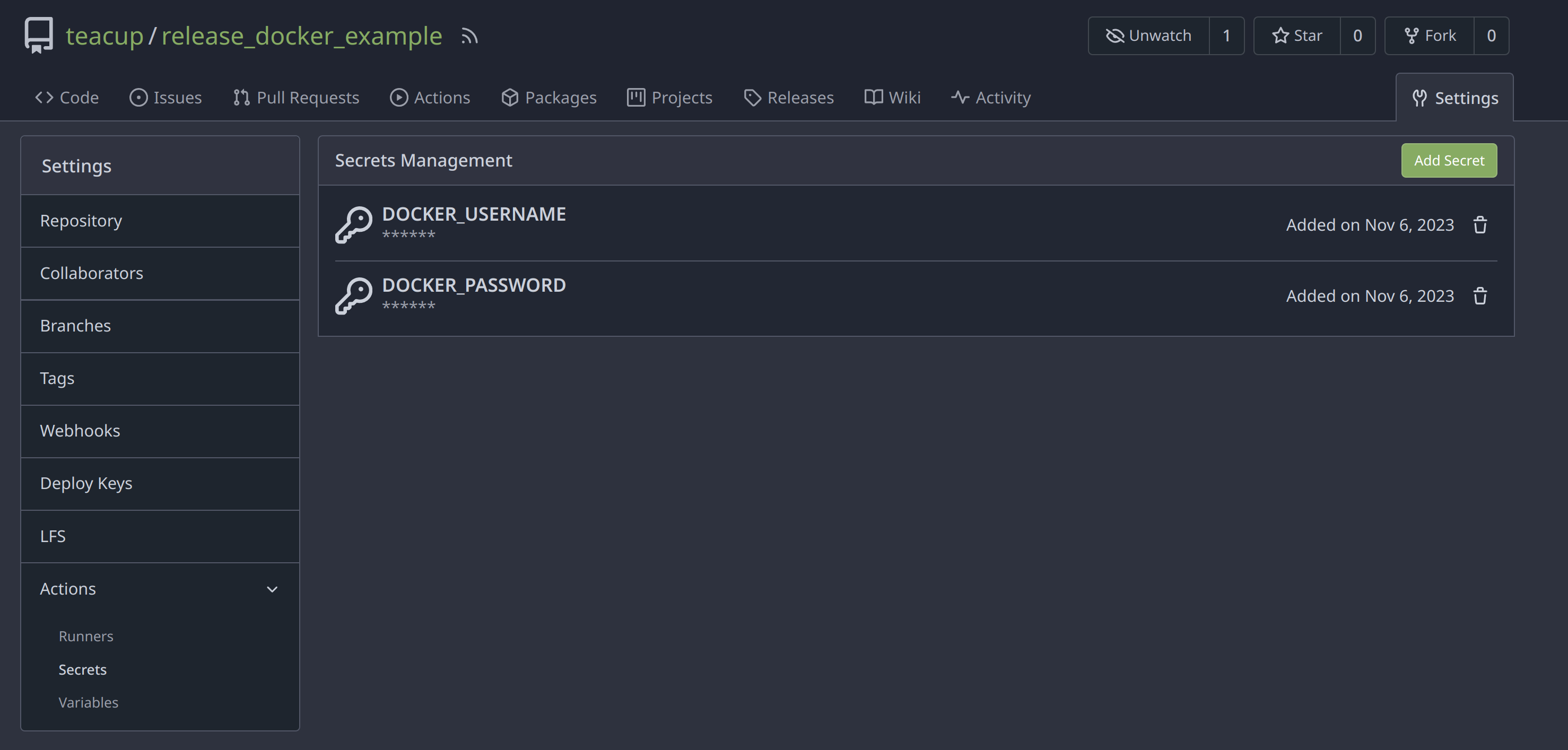 docker secrets