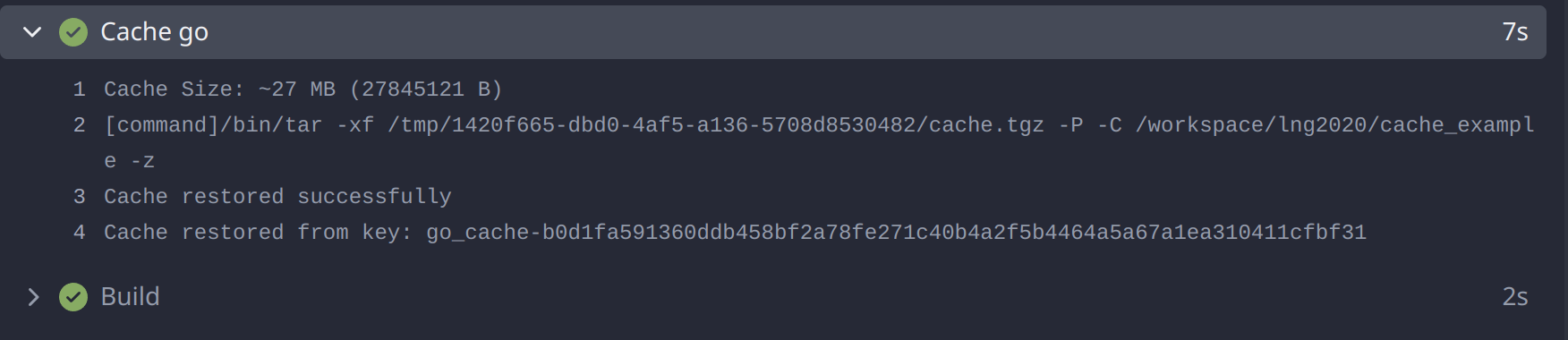 action cache