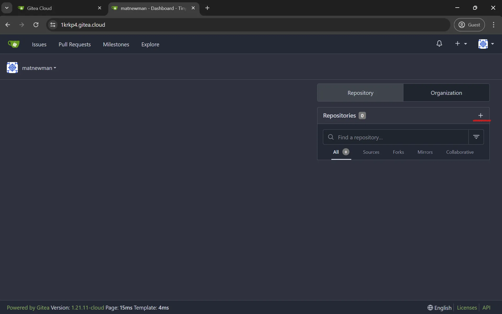 Create a new Git repository
